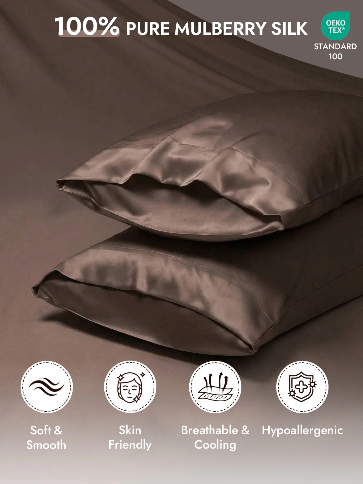 100% Mulberry Silk Pillowcase with Envelope Closure - Image 154