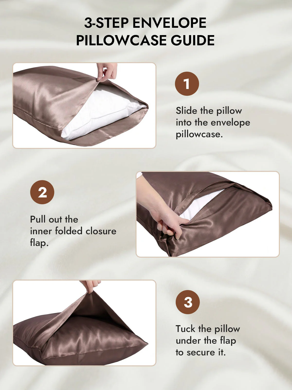 100% Mulberry Silk Pillowcase with Envelope Closure - Image 159