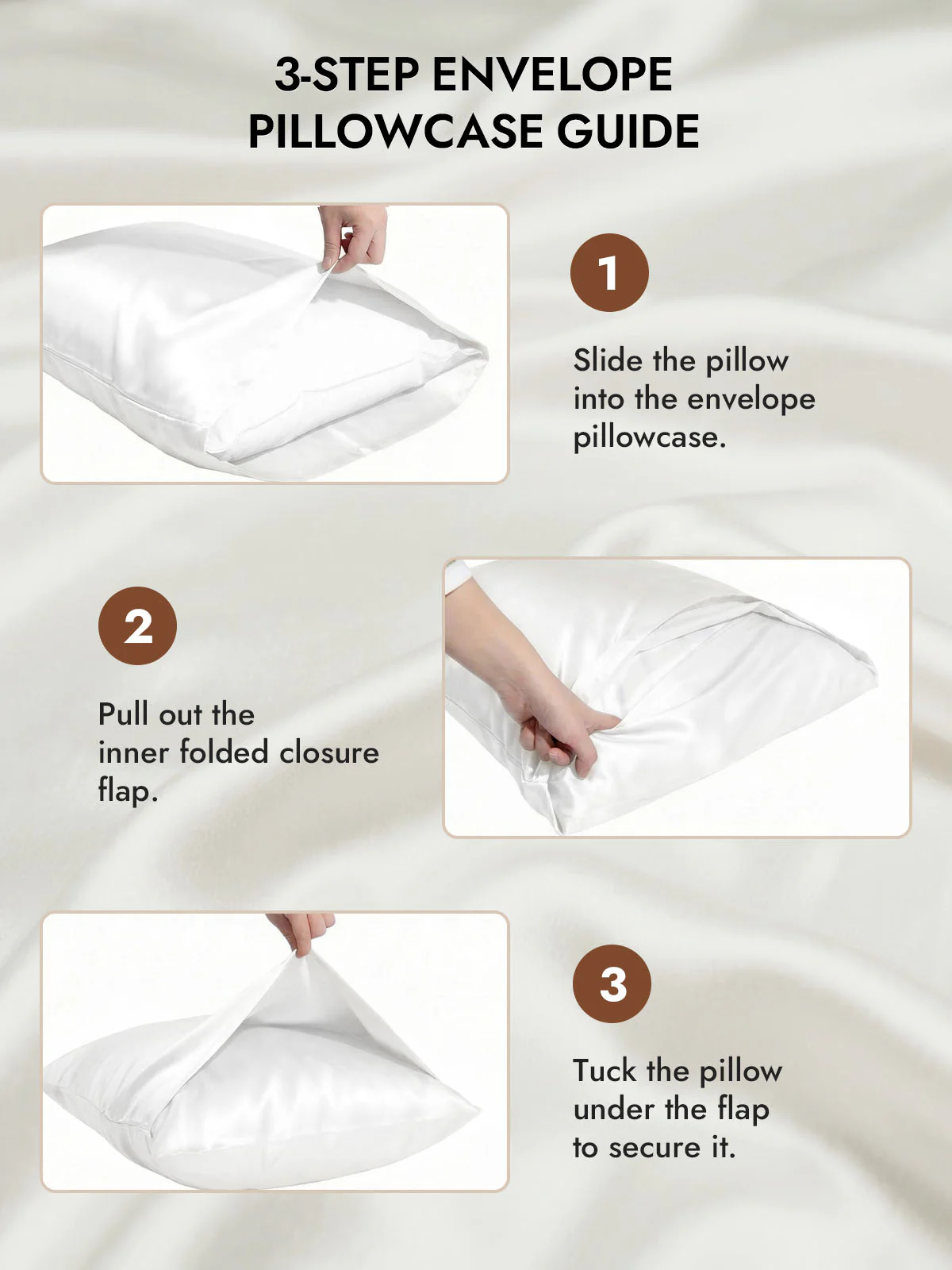 100% Mulberry Silk Pillowcase with Envelope Closure - Image 16