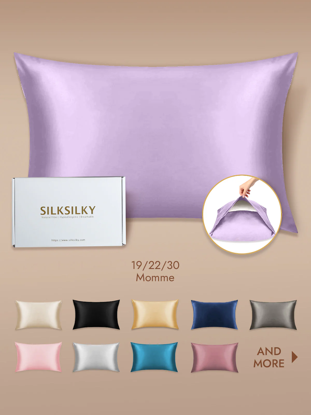 100% Mulberry Silk Pillowcase with Envelope Closure - Image 162