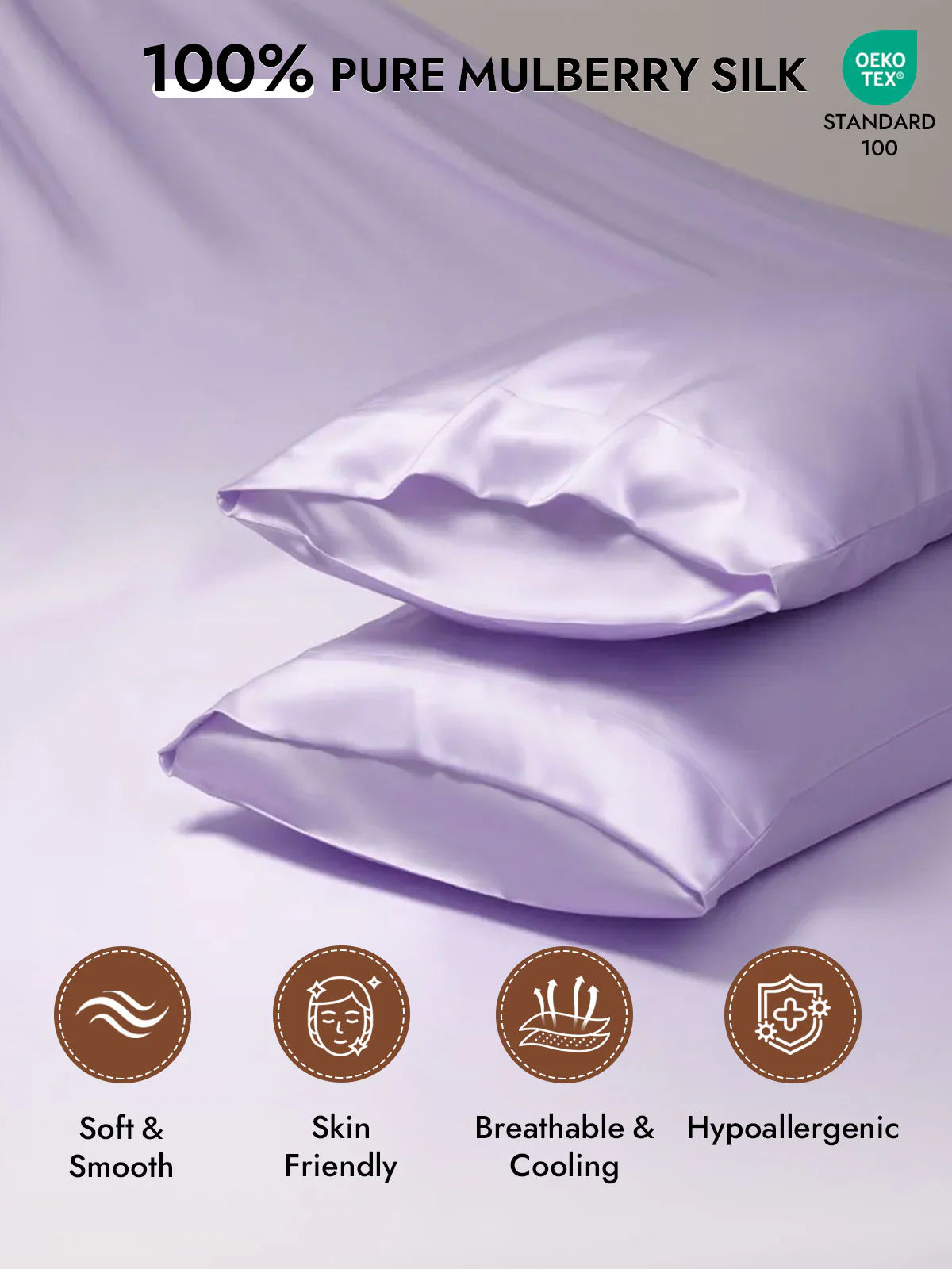 100% Mulberry Silk Pillowcase with Envelope Closure - Image 163