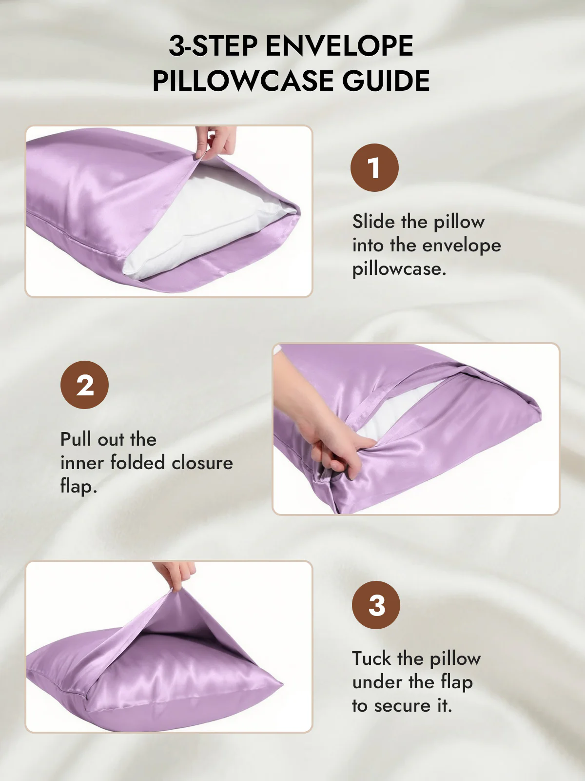 100% Mulberry Silk Pillowcase with Envelope Closure - Image 168