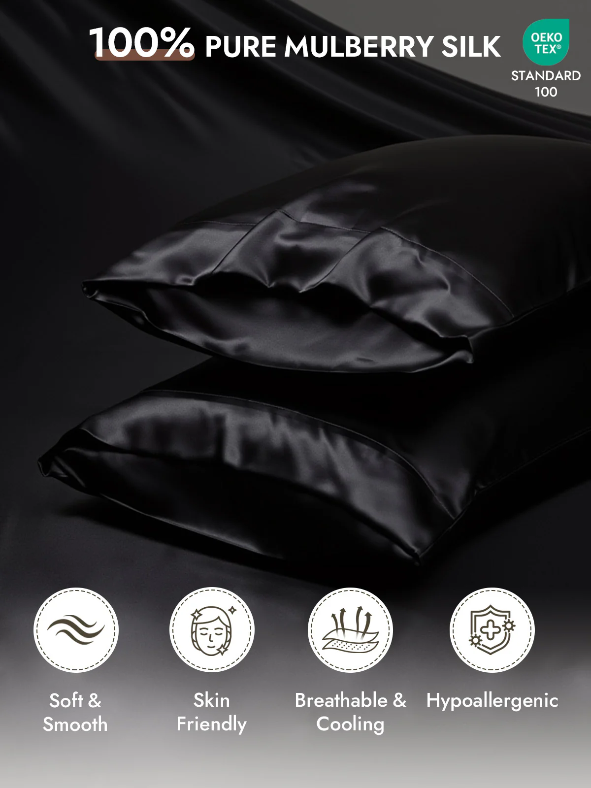 100% Mulberry Silk Pillowcase with Envelope Closure - Image 20