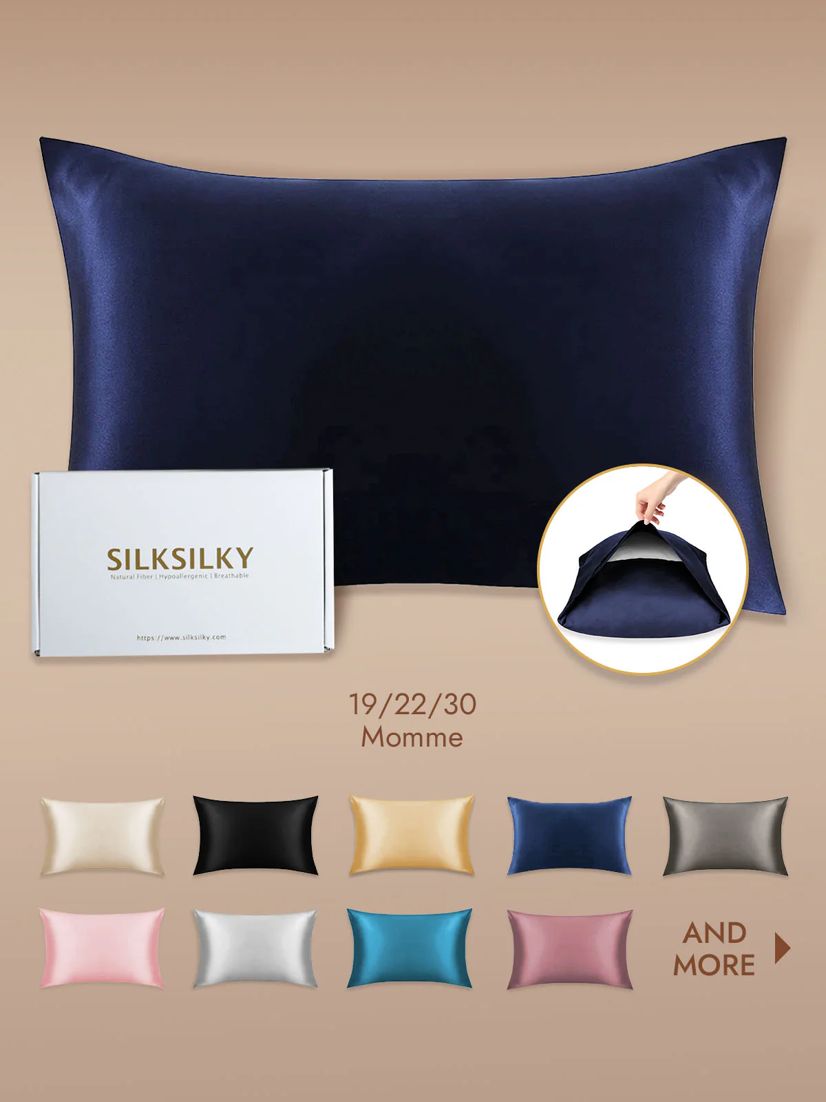 100% Mulberry Silk Pillowcase with Envelope Closure - Image 28