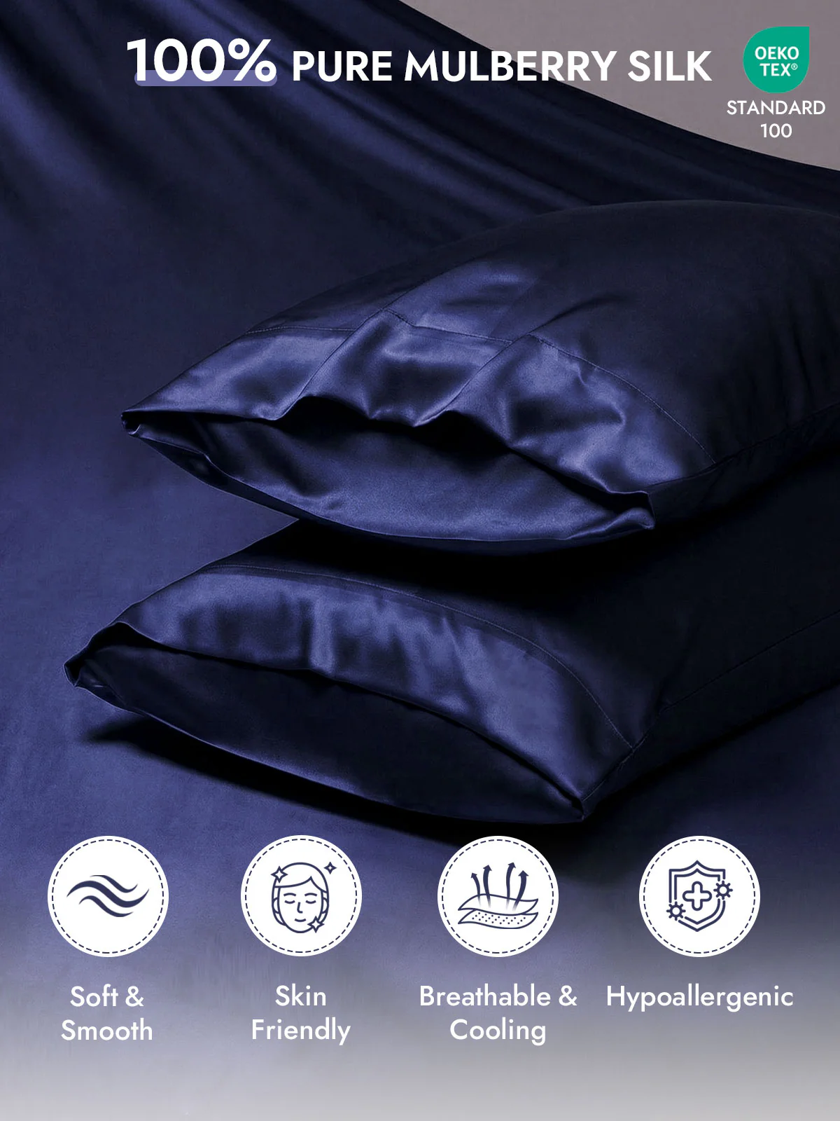 100% Mulberry Silk Pillowcase with Envelope Closure - Image 29
