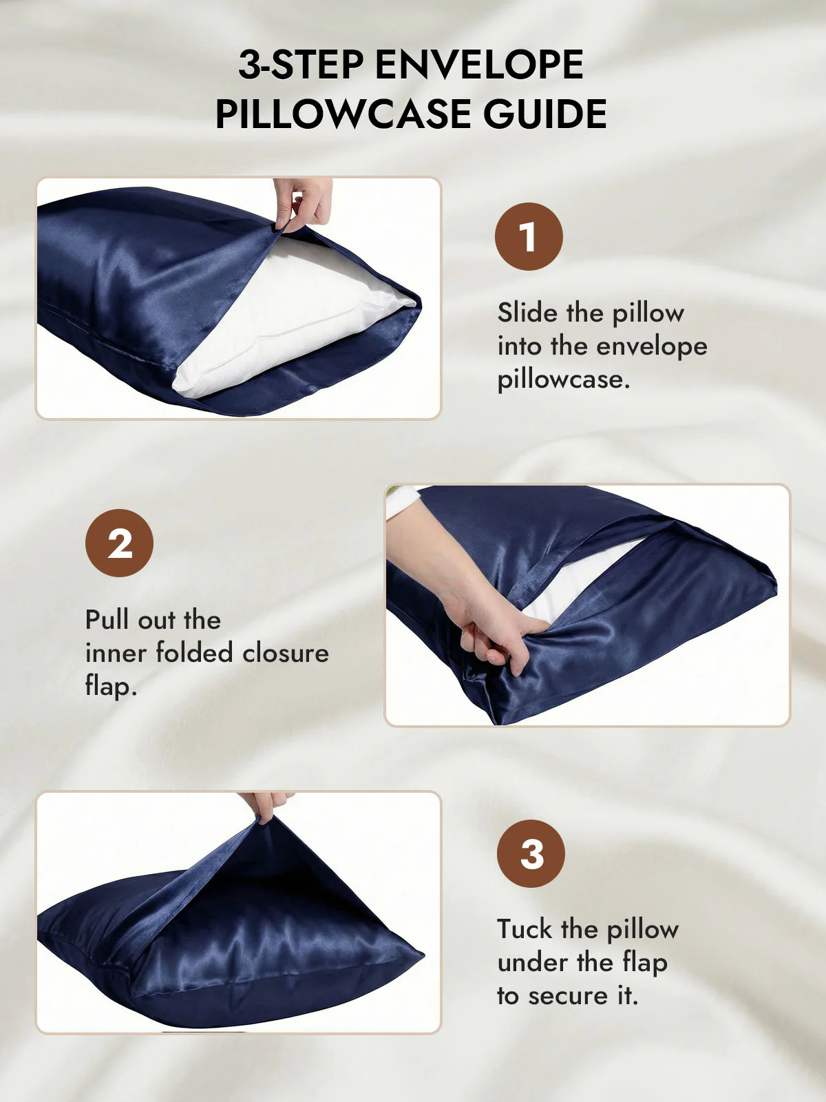 100% Mulberry Silk Pillowcase with Envelope Closure - Image 34