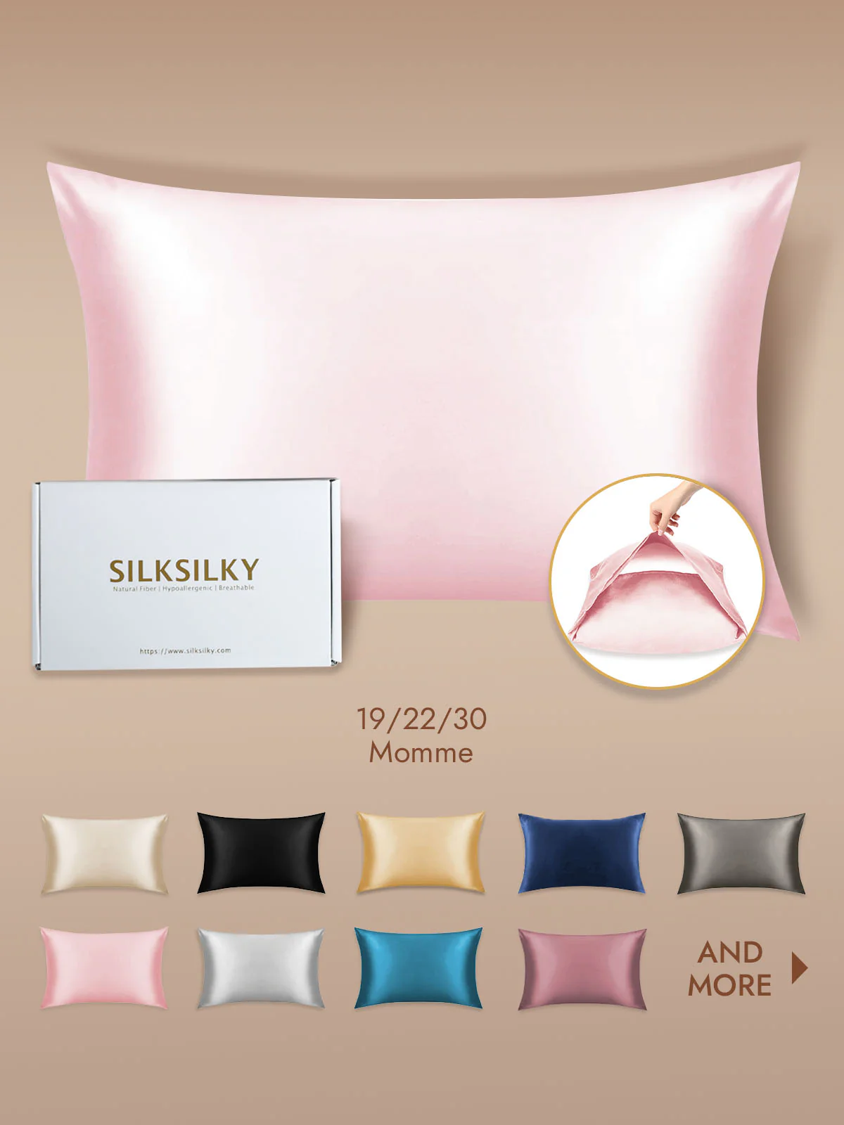 100% Mulberry Silk Pillowcase with Envelope Closure - Image 46