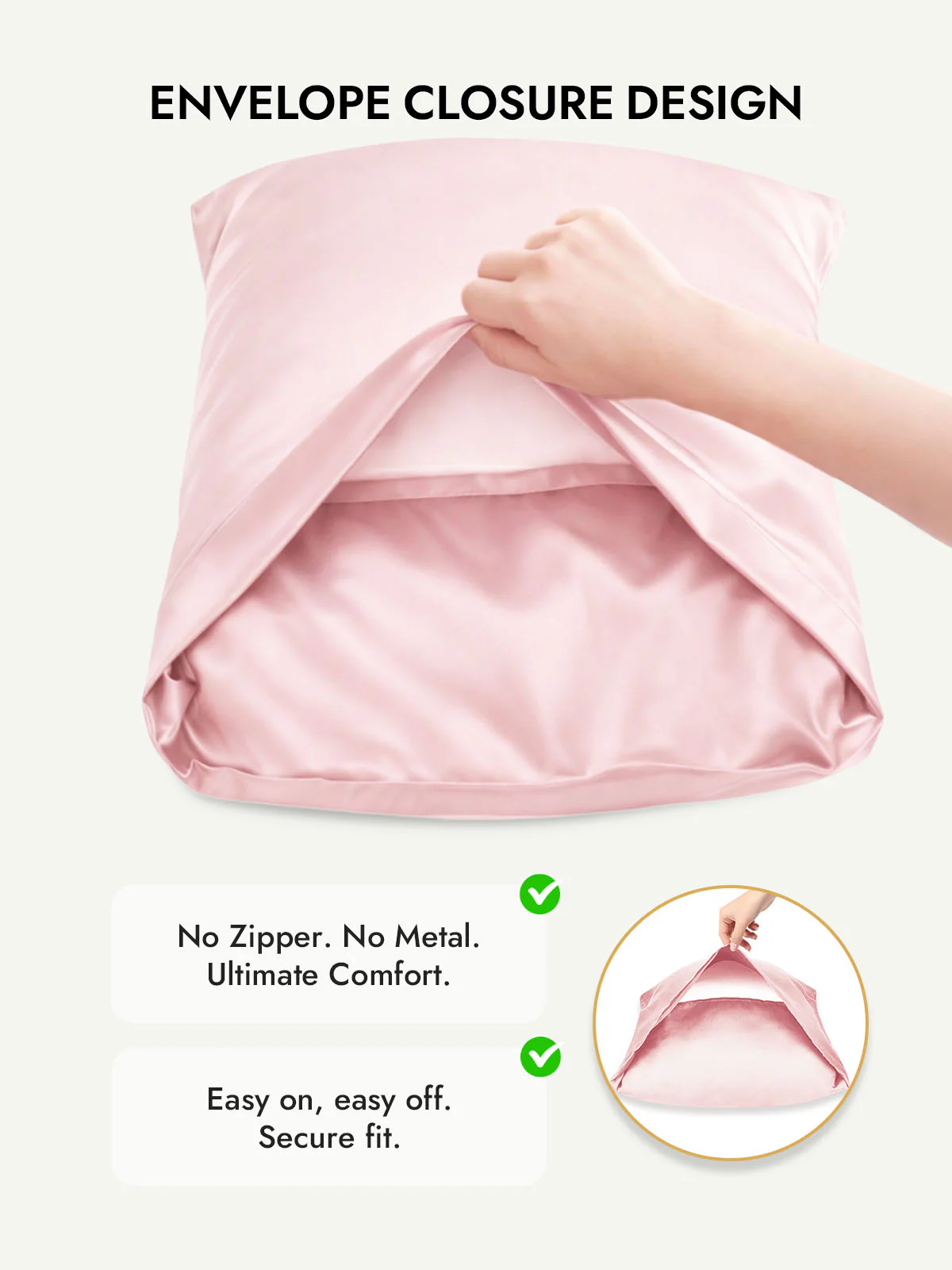 100% Mulberry Silk Pillowcase with Envelope Closure - Image 51