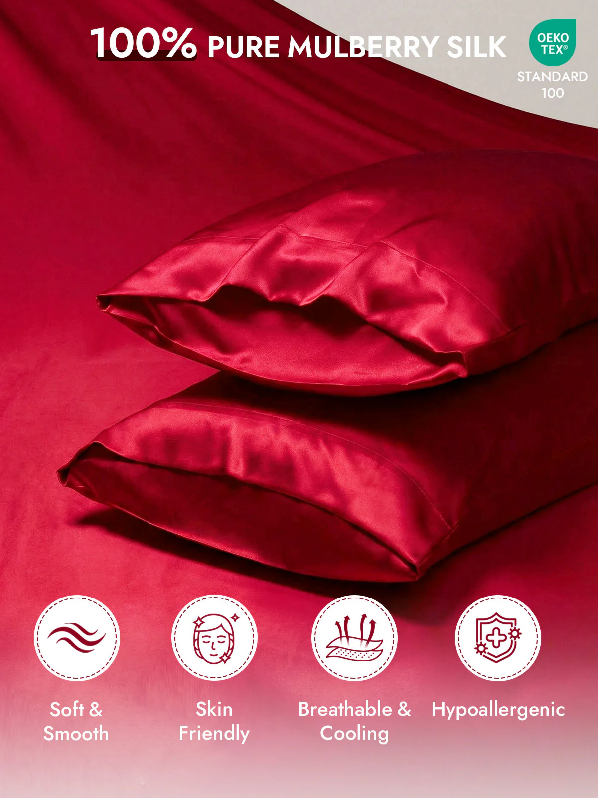 100% Mulberry Silk Pillowcase with Envelope Closure - Image 56
