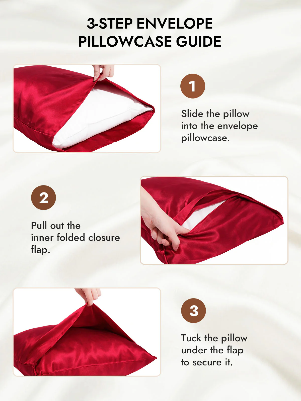 100% Mulberry Silk Pillowcase with Envelope Closure - Image 60