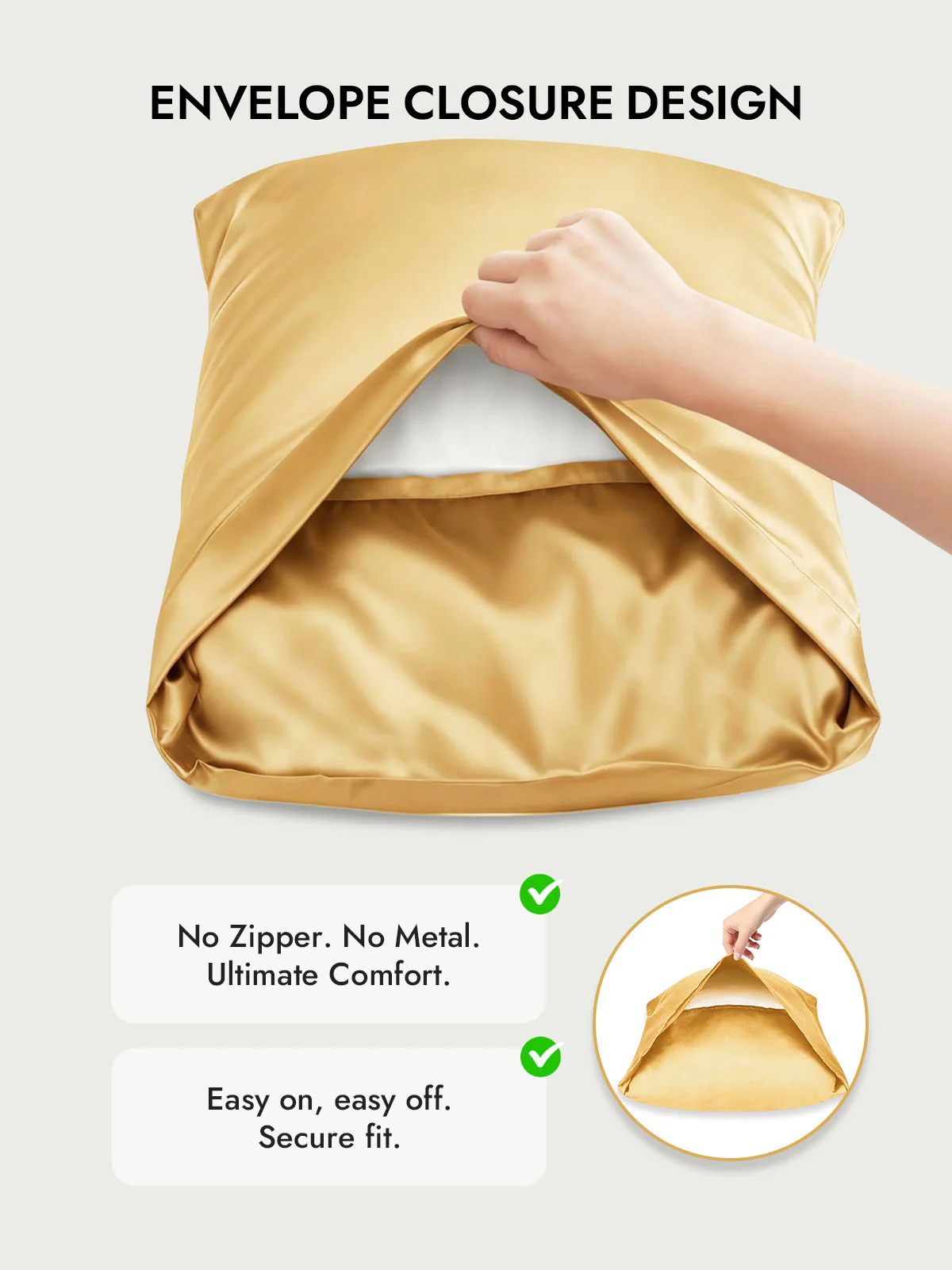 100% Mulberry Silk Pillowcase with Envelope Closure - Image 68