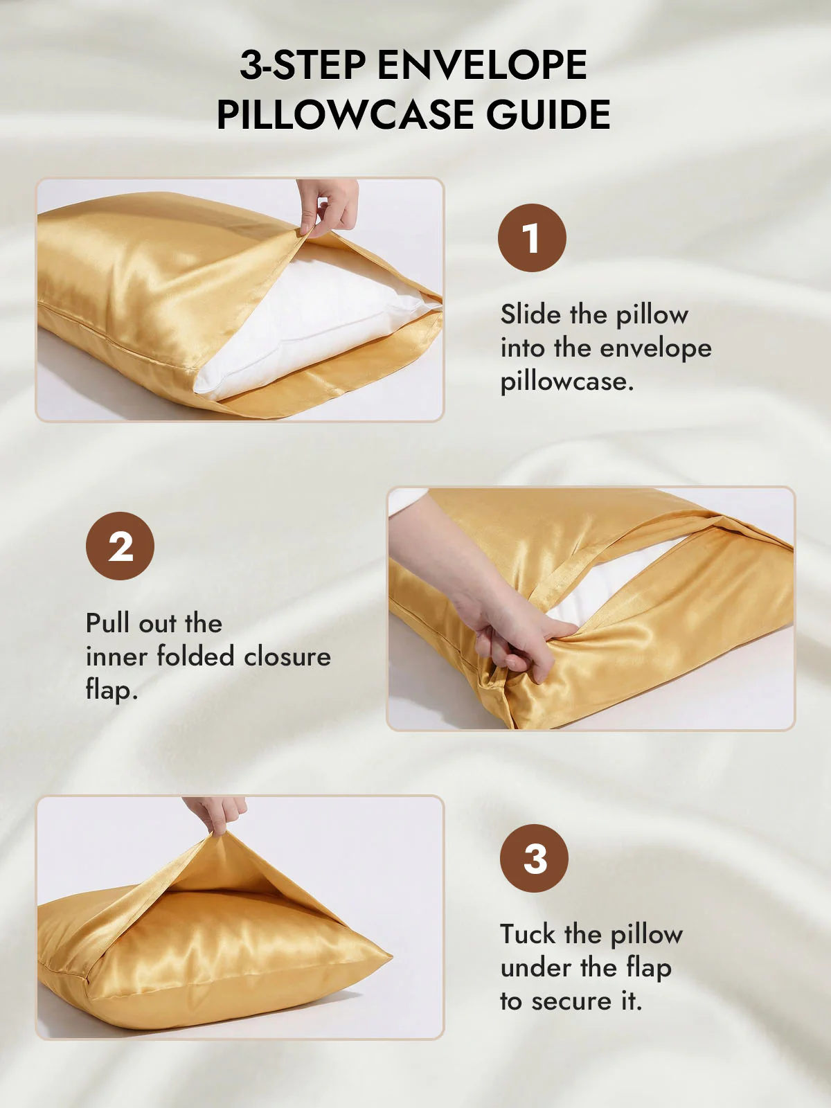 100% Mulberry Silk Pillowcase with Envelope Closure - Image 69