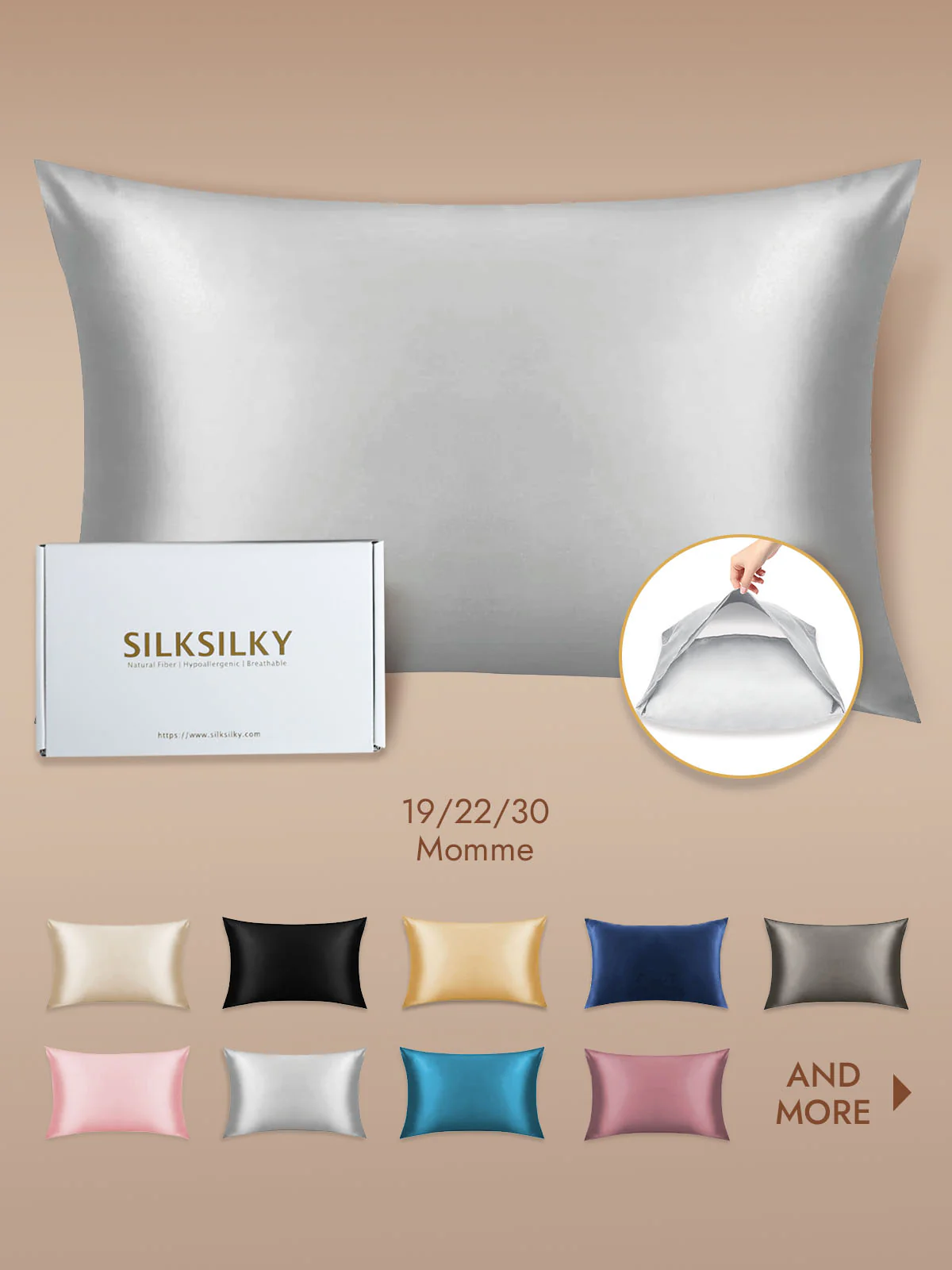 100% Mulberry Silk Pillowcase with Envelope Closure - Image 72