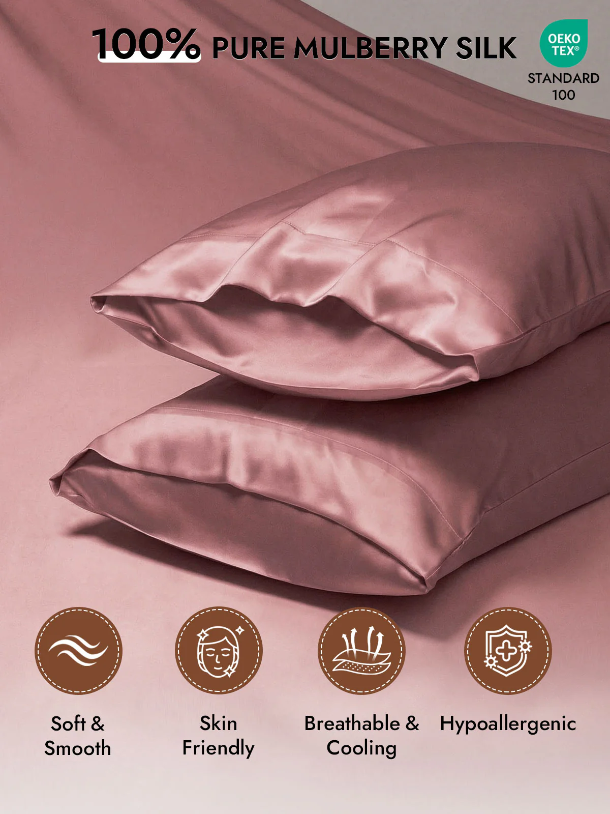 100% Mulberry Silk Pillowcase with Envelope Closure - Image 82