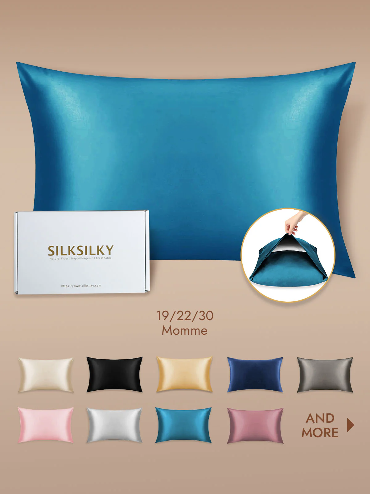 100% Mulberry Silk Pillowcase with Envelope Closure - Image 90