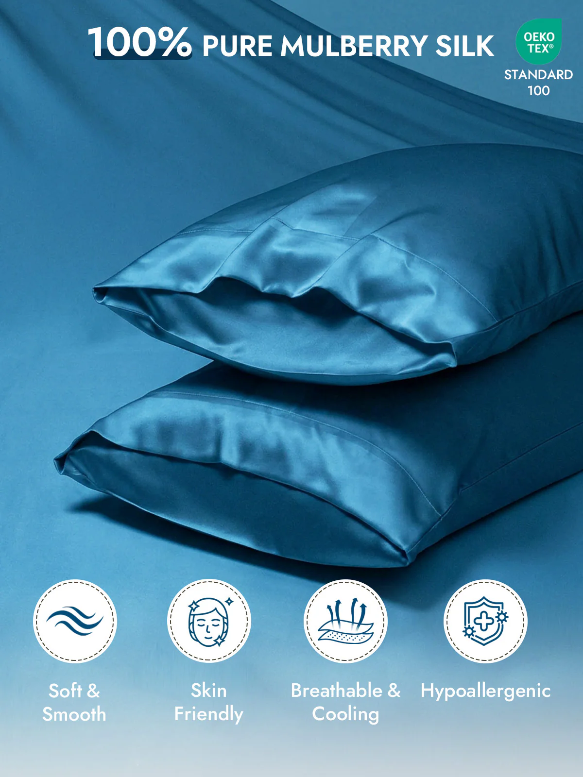 100% Mulberry Silk Pillowcase with Envelope Closure - Image 91