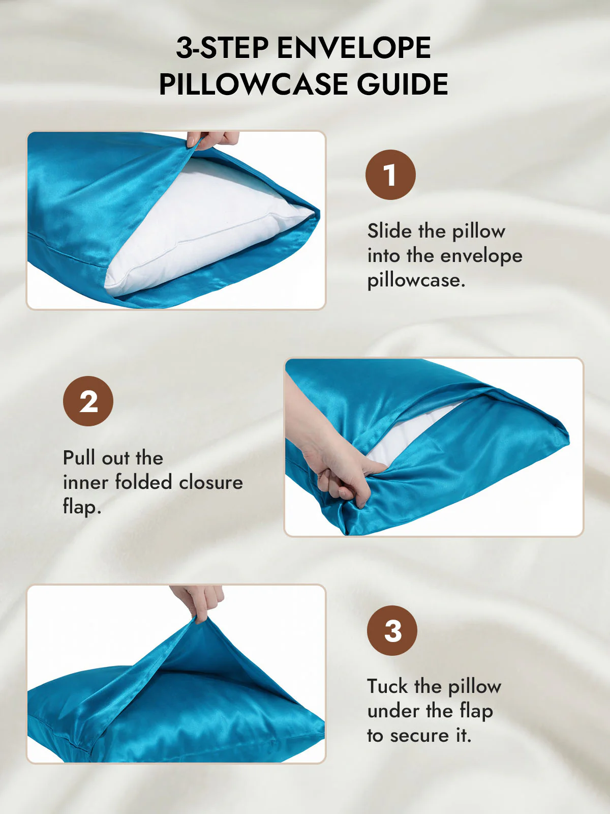 100% Mulberry Silk Pillowcase with Envelope Closure - Image 96