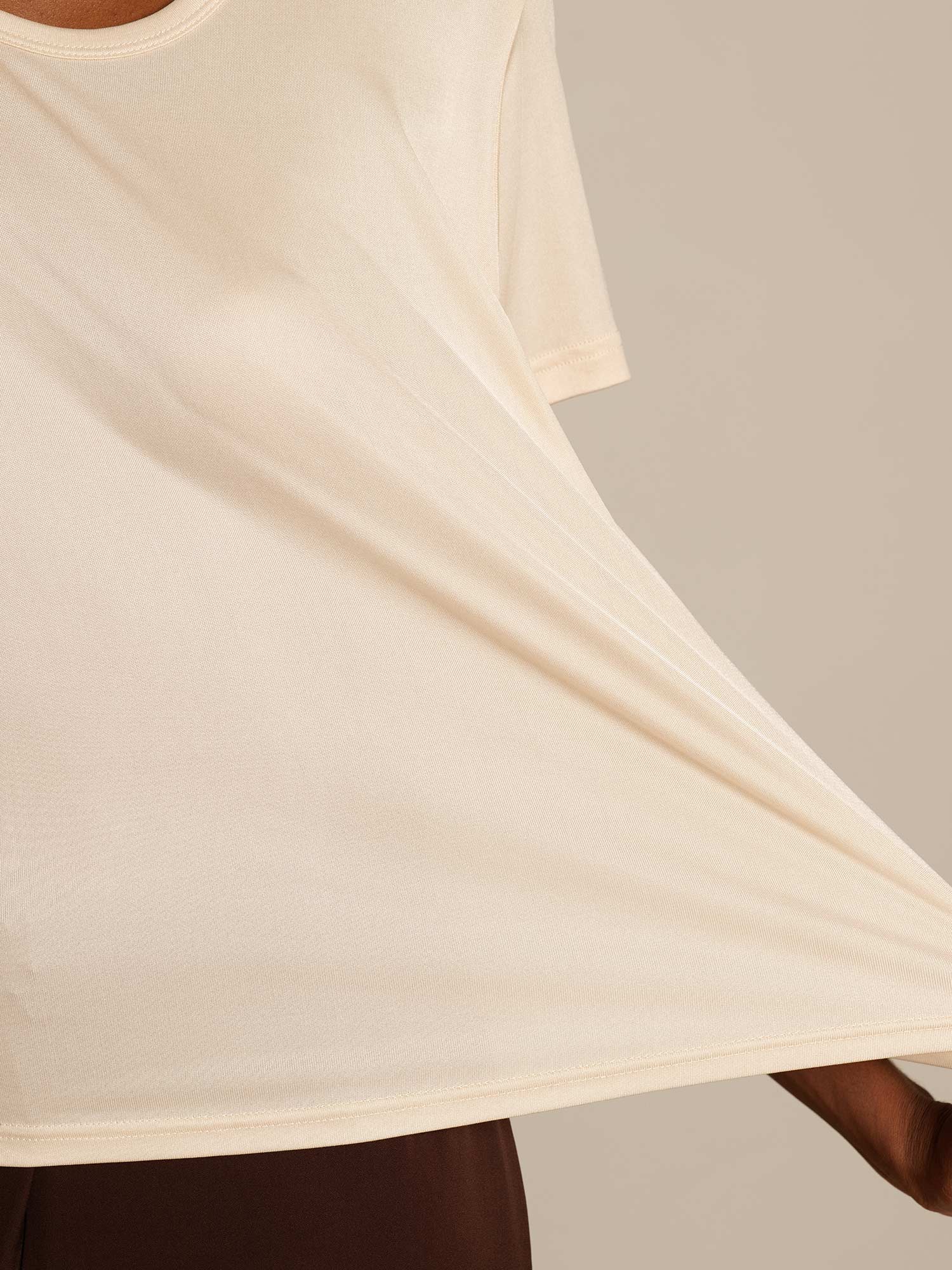 Pure Silk Jersey Short Sleeve Women's T-Shirt - Image 32