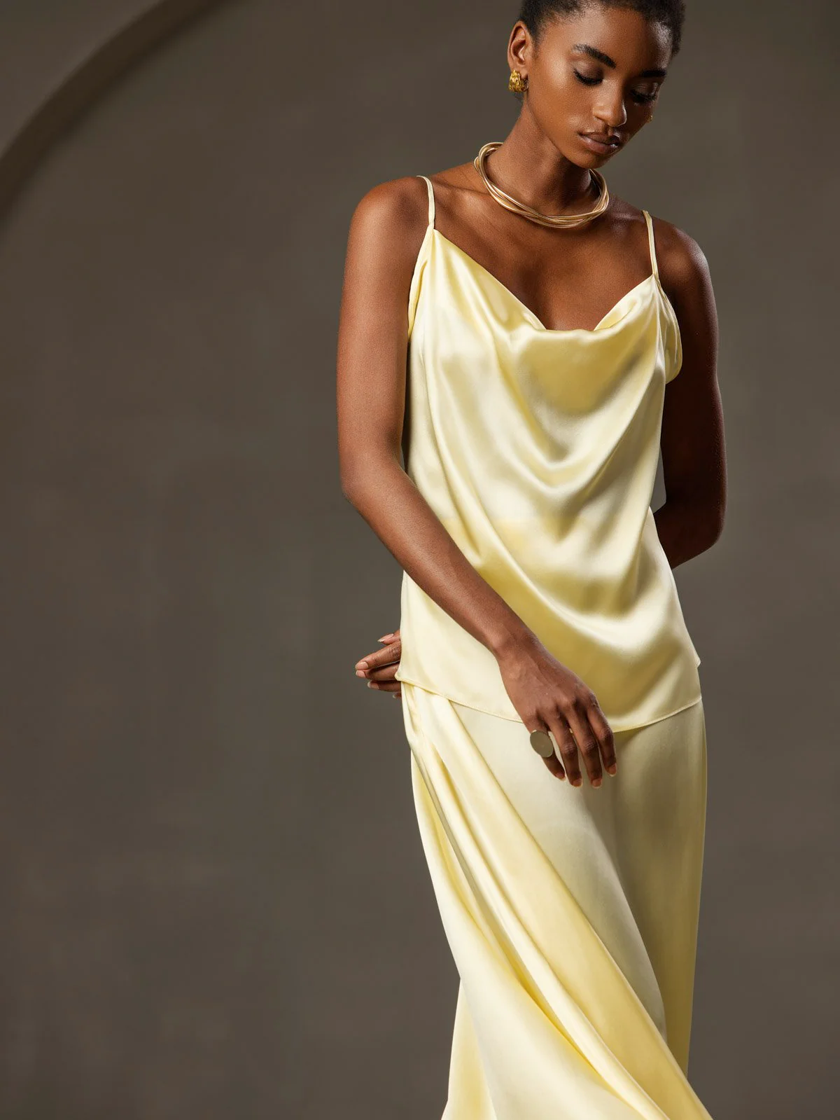 19Momme Silk Cowl Neck Camisoles - Image 51