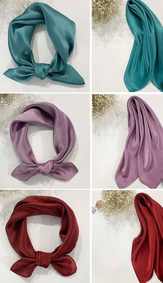 Pure Silk Square Scarf 53x53cm/21 - Image 32