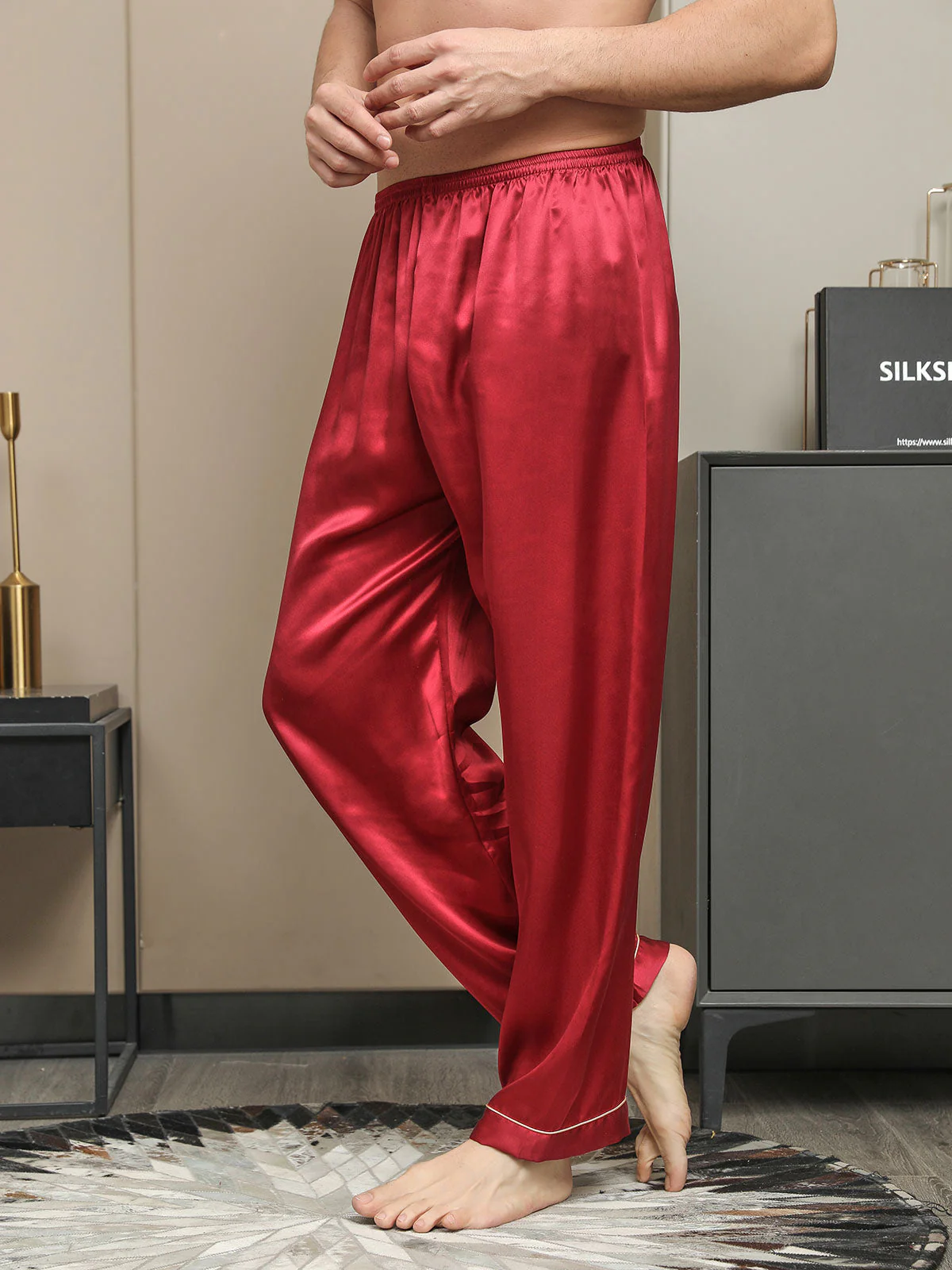 Pure Silk Casual Sleep Pants - Image 16