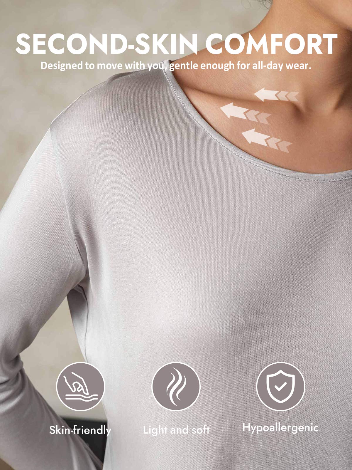 Women's Silk Jersey Long Sleeve Long Johns - Image 12