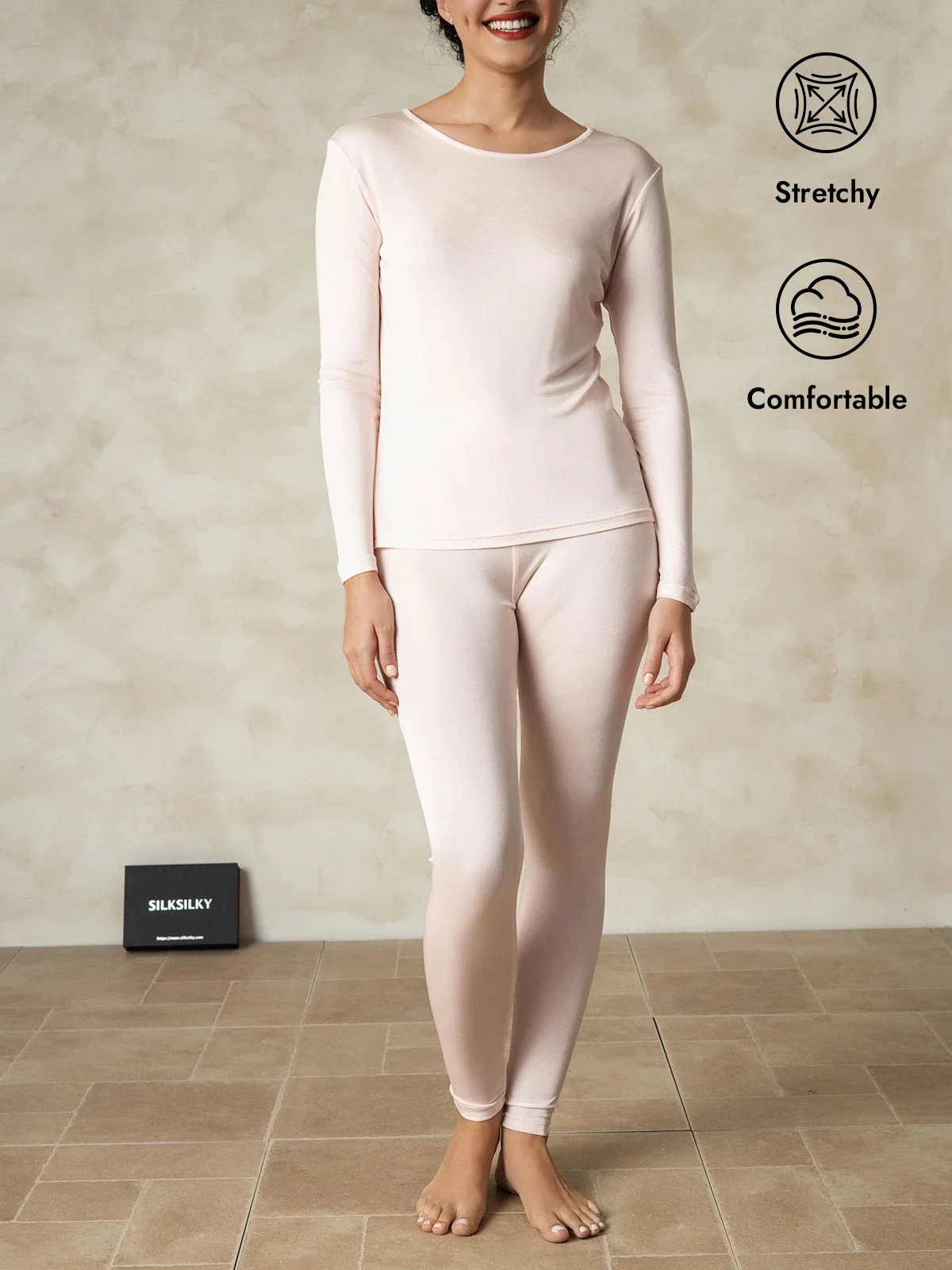 Women's Silk Jersey Long Sleeve Long Johns - Image 25