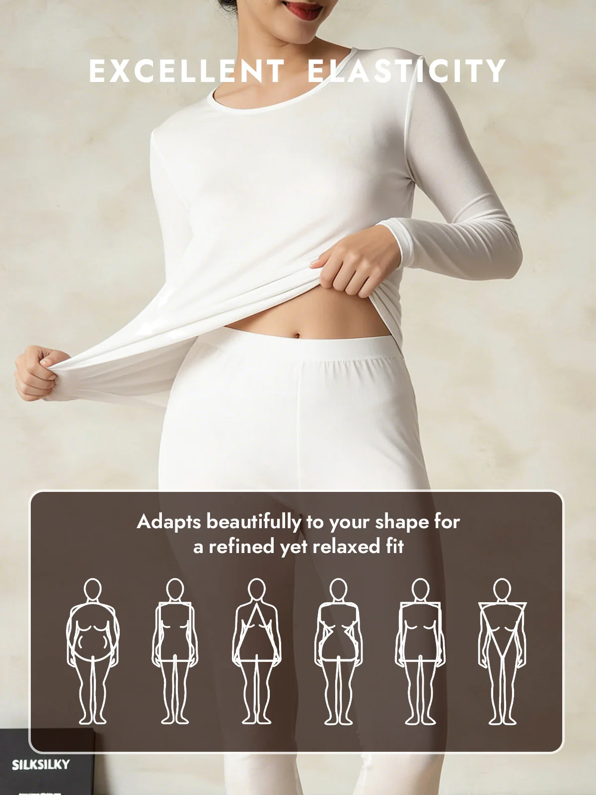Women's Silk Jersey Long Sleeve Long Johns - Image 39