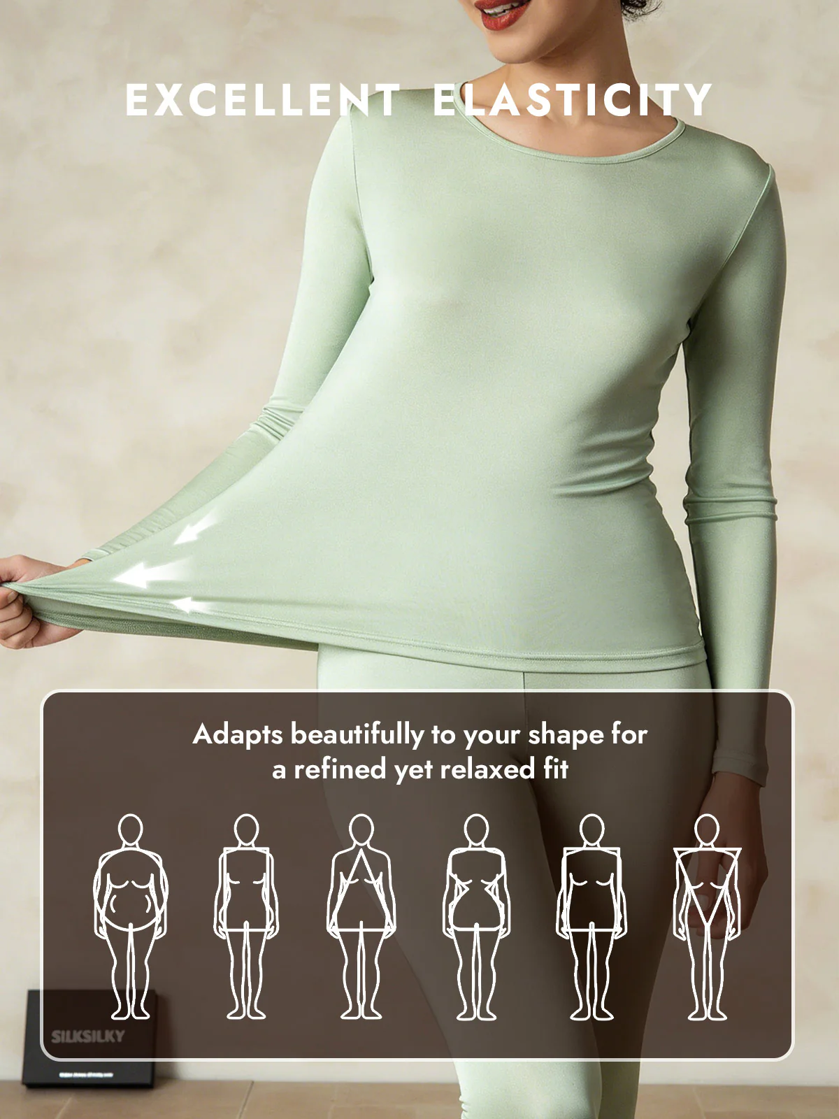 Women's Silk Jersey Long Sleeve Long Johns - Image 4