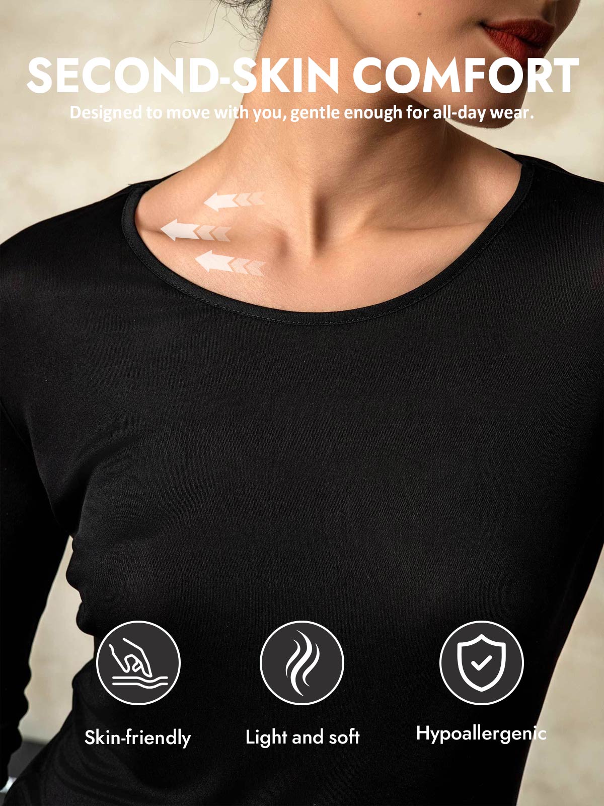 Women's Silk Jersey Long Sleeve Long Johns - Image 47