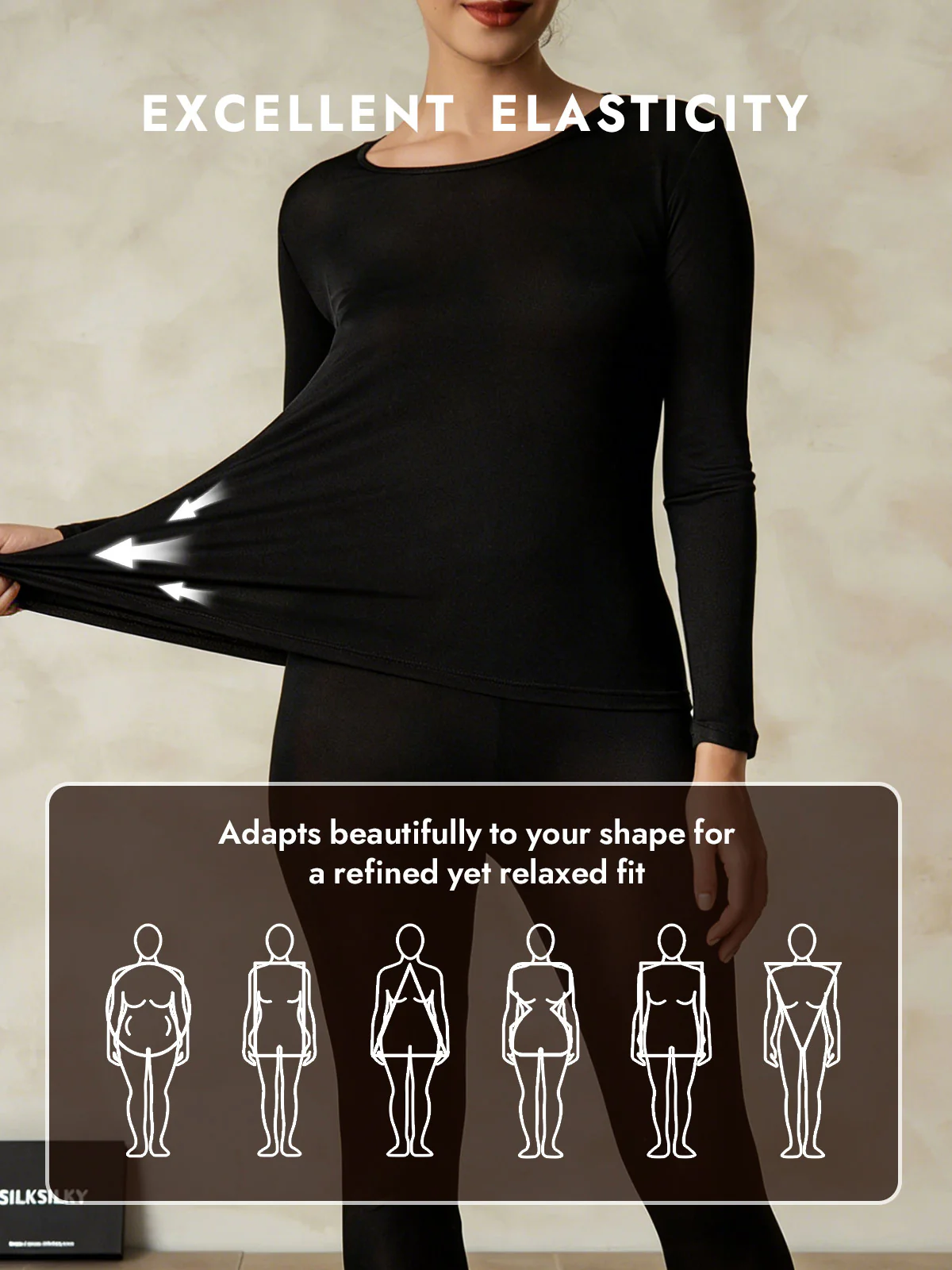 Women's Silk Jersey Long Sleeve Long Johns - Image 48