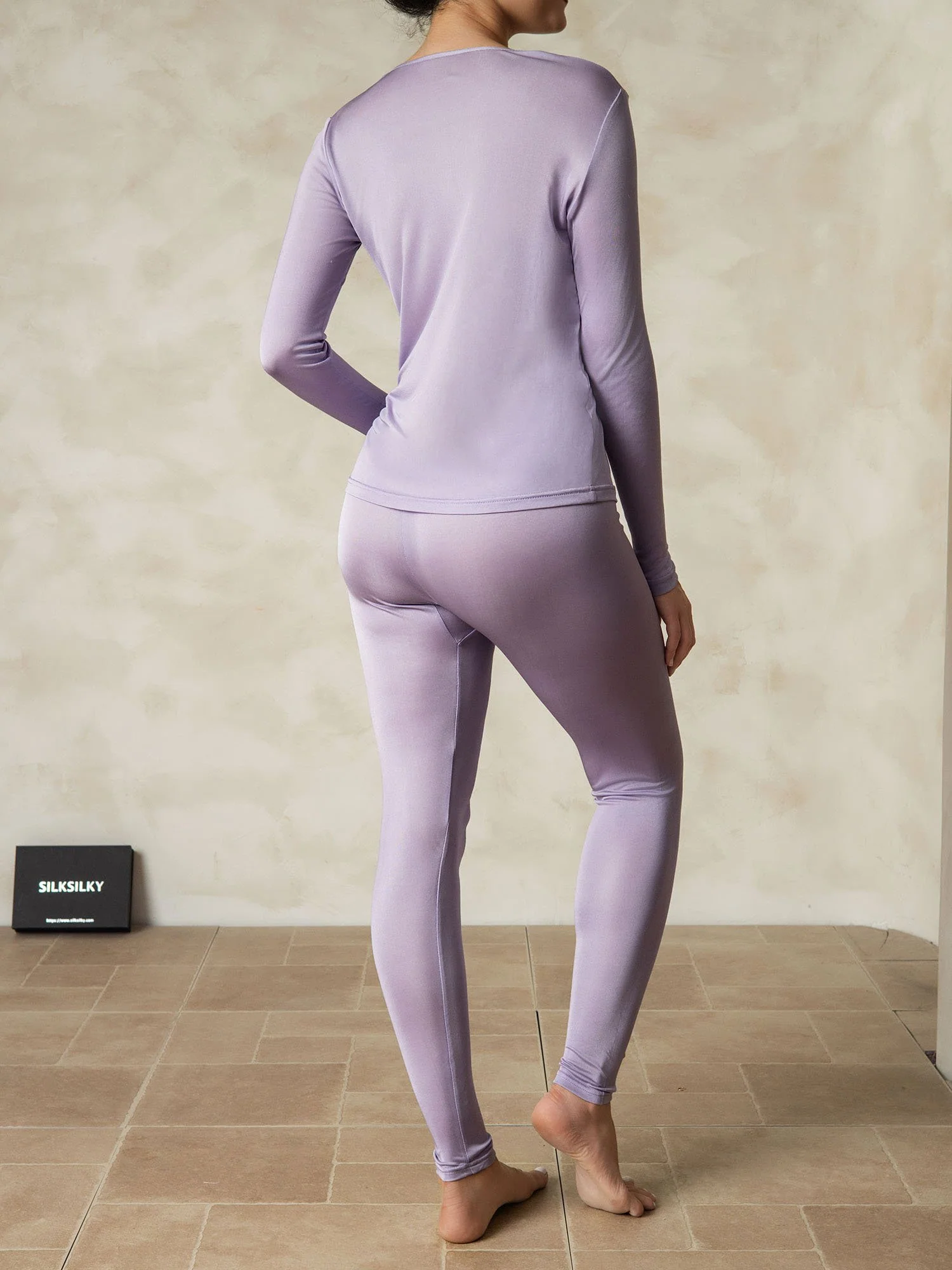 Women's Silk Jersey Long Sleeve Long Johns - Image 54