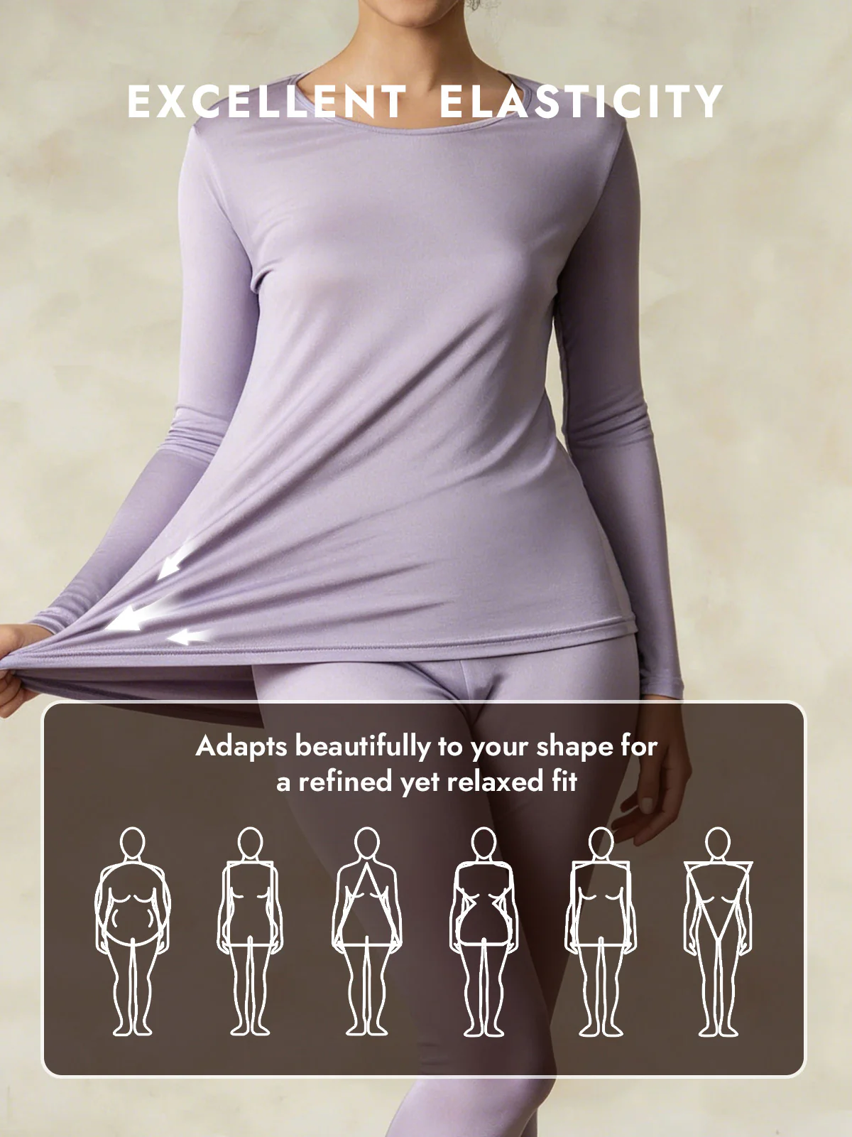 Women's Silk Jersey Long Sleeve Long Johns - Image 56