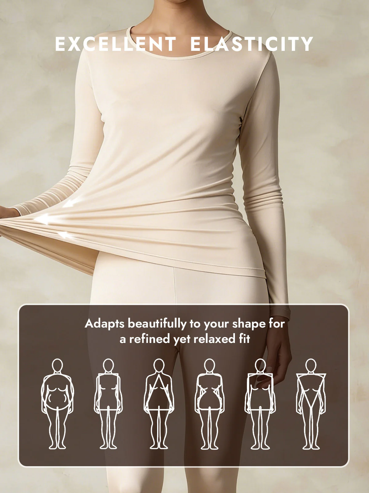 Women's Silk Jersey Long Sleeve Long Johns - Image 64