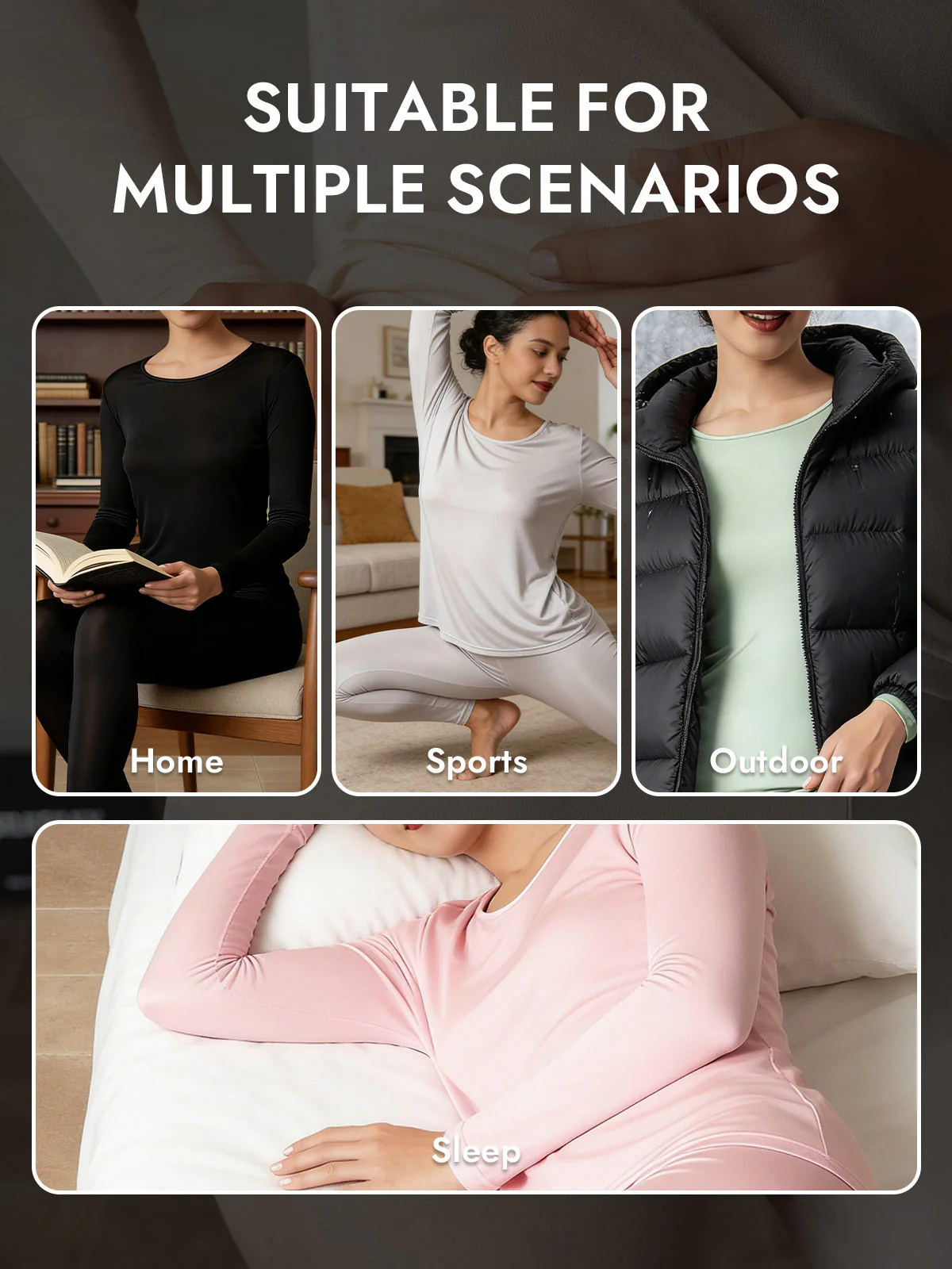 Women's Silk Jersey Long Sleeve Long Johns - Image 66