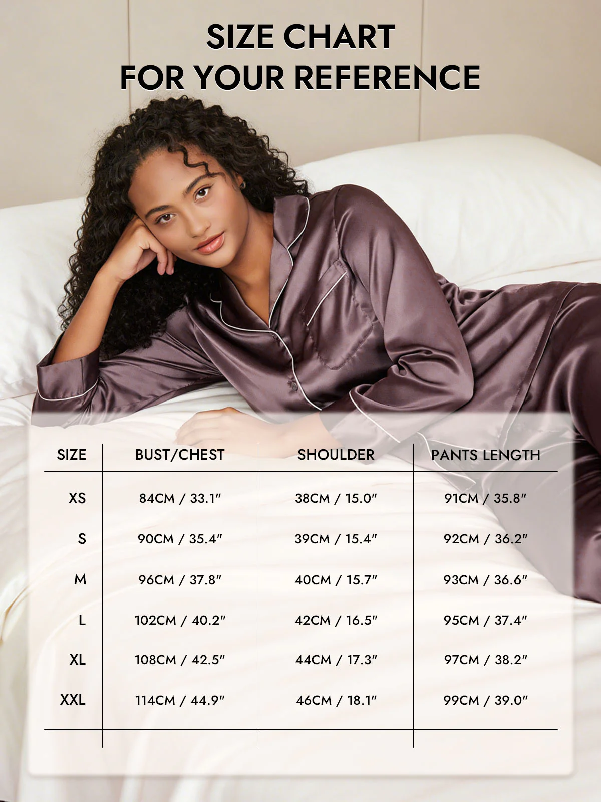 Women's Pure Silk Long Sleeve Button Up Pajamas Set - Image 35