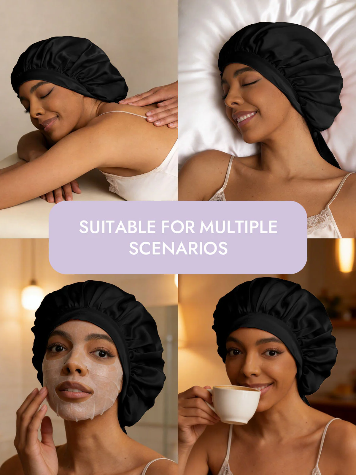 Women's Mulberry Silk Bonnet with Long Ribbons - Image 13