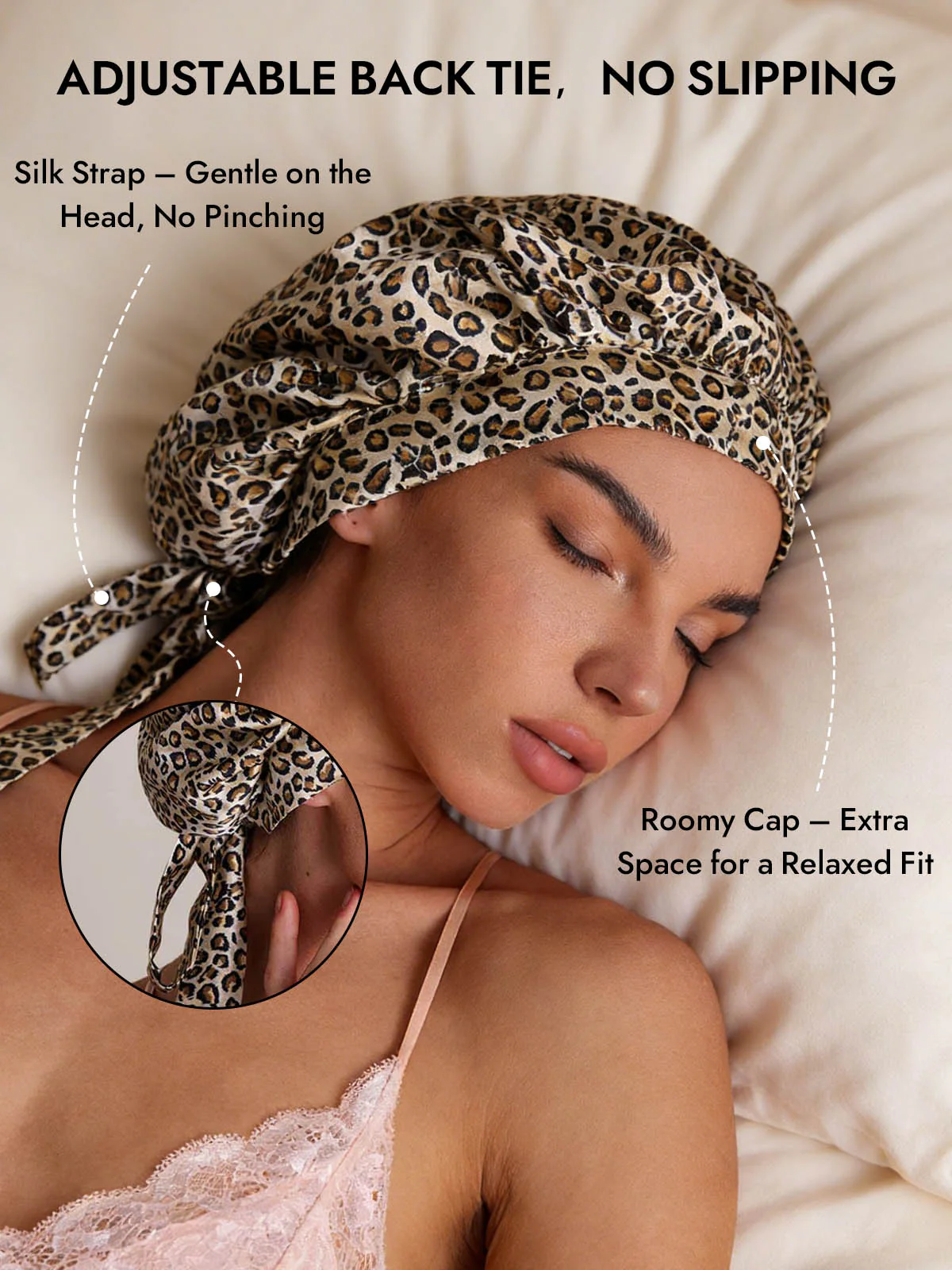 Women's Mulberry Silk Bonnet with Long Ribbons - Image 25