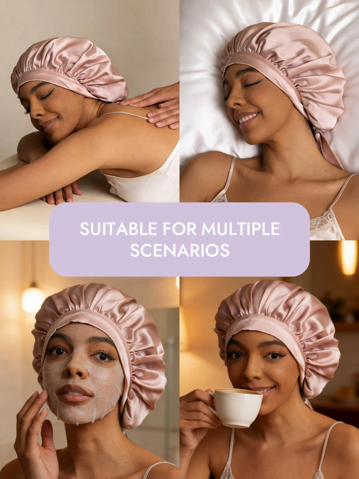 Women's Mulberry Silk Bonnet with Long Ribbons - Image 6