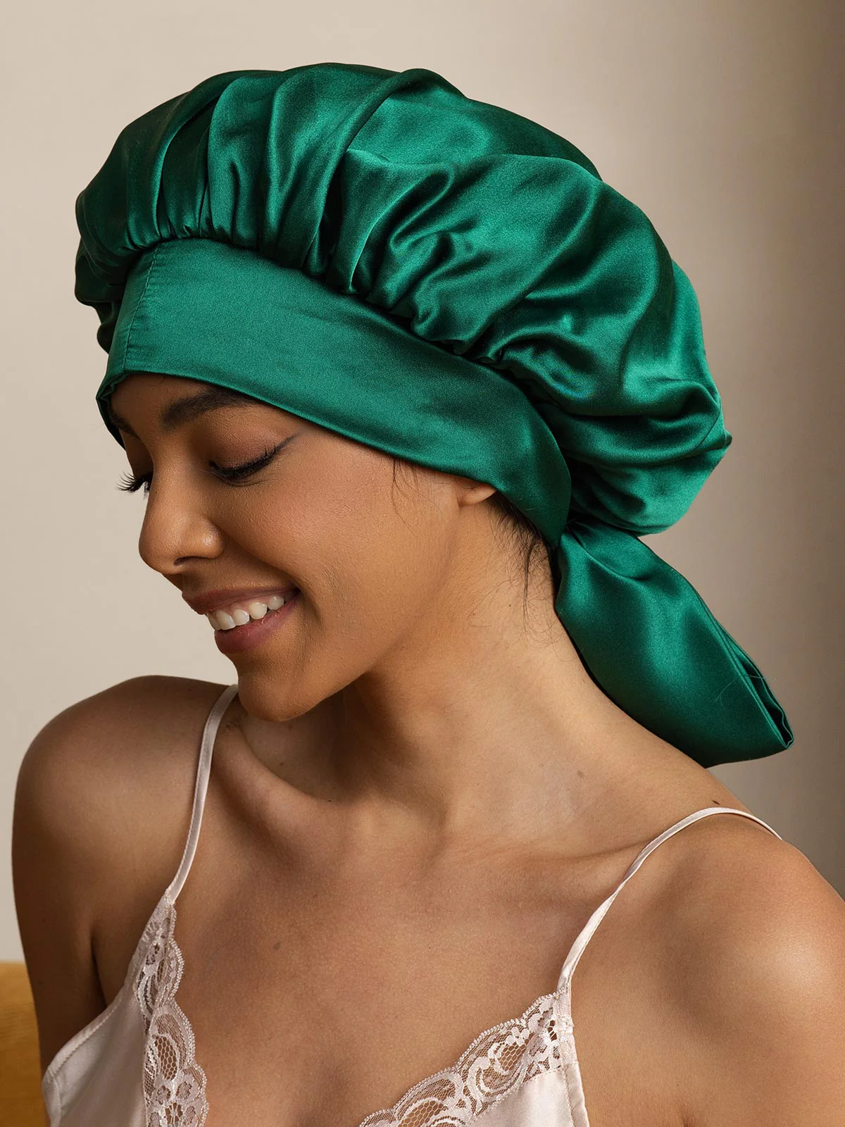 Women's Silk Casual Bonnet with Long Ribbons (Two-tone and Double-sided) - Image 14